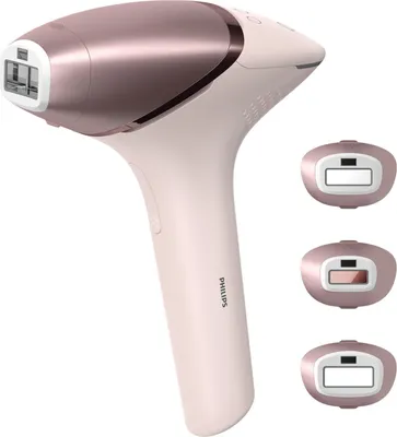 Produktbild von Philips Lumea Prestige Lumea IPL Series 9000 BRI958/00 IPL Haarentfernungsgerät mit SenseIQ, Rose, 4 Pinzette, Abdomen, Achsel, Bikini, Brust, Dekolleté, Kopf, Kinn, Jaw line, Oberlippe, Wechselstrom/Batterie, 100-240 V
