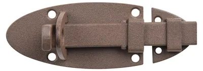 Produktbild von Alberts DURAVIS® Schlossriegel | mit flachem Griff | rostbraun duplexbeschichtet | Platte 90 x 44 mm