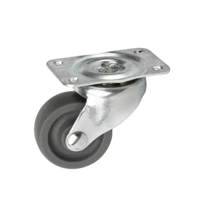 Produktbild von Kautschukrad, Durchmesser 32mm/12kg, Drehplatte | Möbelrad | Räder für Möbel, Bürostuhl, Beistellbett, Schreibtischstuhl, Hocker | Stuhl-Rad | Schwarz