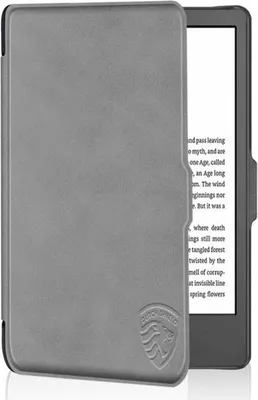 Produktbild von Dutch Shield - Slimfit Case Hülle für das Tolino Shine, Tolino Shine Color, Kobo Clara 2E Ebook - Klapphülle Ereader Schutzhülle Cover Grau