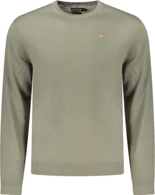 Immagine prodotto di Maglia da uomo verde con collo rotondo e ricamo - Eleganza di stile