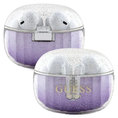 Produktbild von GUESS drahtlose Ohrhörer bluetooth TWS + Dockingstation GUTWSHDGKEEU (Glitter Farbverlauf) lila