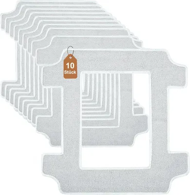 Imagen del producto de Almohadillas de limpieza de microfibra, 10 unidades, lavables, para robots limpiadores de ventanas