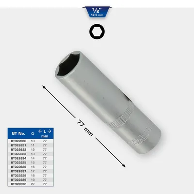 Produktbild von KS TOOLS 1/2" Sechskant-Stecknuss, lange Ausführung, 17 mm