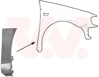 Produktbild von VAN WEZEL 5824156 Kotflügel Vorne Rechts für VW Polo Schrägheck (6N1) Polo Van Kasten / Schrägheck (6N1)
