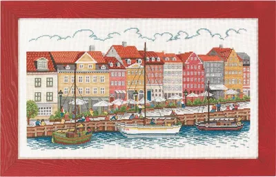 Immagine prodotto di Eva Rosenstand, set per punto croce "Nyhavn", schema contato, 30x50cm