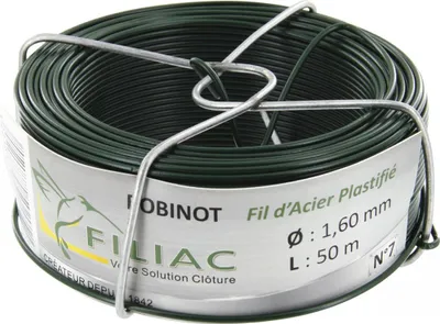 Image de Fil D'Attache Plastifié Vert, 1.6 Mm X 50 M