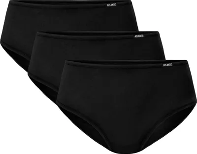 Produktbild von Damen-Slips Atlantic Classic aus Baumwolle Schwarz L