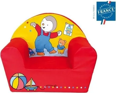 Image de Fauteuil Club Enfant T'Choupi, Mousse Légère, 42 cm x 52 cm x 33 cm, Housse Lavable