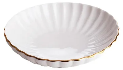 Produktbild von HOMLA MELIDA tiefer Teller mit Goldrand 20 cm