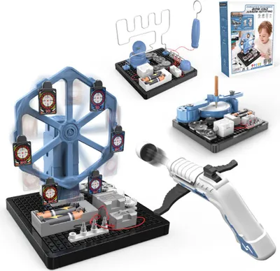 Obrázok produktu pre Circuit Maze Brain hra otáčanie cieľovej deti DIY Zostavené Rotujúci cieľ hračiek