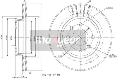 Produktbild von 2x MAXGEAR VORNE VORNE Bremsscheibe