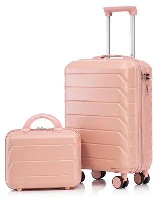 Immagine prodotto di Set di valigie 14/19", valigie rigide con rotelle, serratura a combinazione, include una trousse da viaggio da 14"