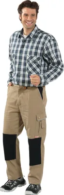 Produktbild von Planam Bundhose Canvas 320 Gr. 50 khaki/schwarz