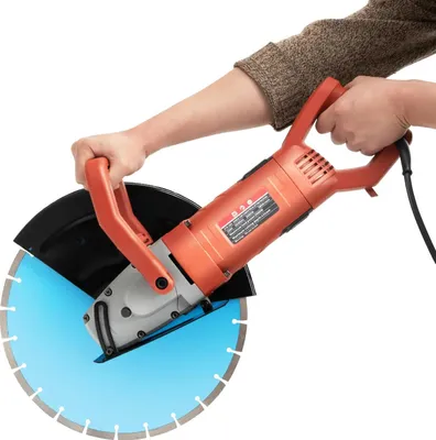 Zdjęcie produktu dla Piła do betonu – ręczna piła ścienna/piła tarczowa – tarcza 350 mm – 3000 W – 3800 obr./min – głębokość cięcia 13,5 cm – 220 V – cięcie na mokro
