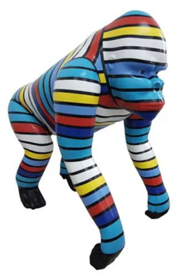 Produktbild von Abstrakte Figur Statue Design Skulptur Deko Gorilla Garten Statuen Dekoration