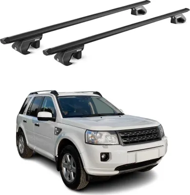 Image de Barres de toit transversales ABE pour Land Rover Freelander II 2006-2016 Noir 2x