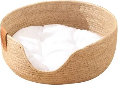 Produktbild von Famanu Katzenbett Geflochten - Warm und Gemütlich für Innenräume