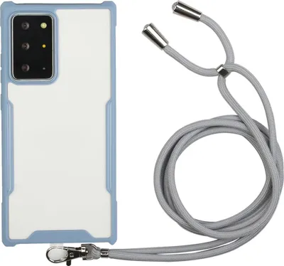 Produktbild von König Design Hülle kompatibel mit Samsung Galaxy S21 Ultra Kunststoff Handykette Cover - Case Handyhülle Blau