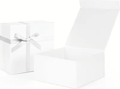 Produktbild von Switory Geschenkbox Süßigkeiten Karton, Geschenkboxen für Weihnachten, (5 St), für Schmuck Einladung Geschenk Party Fest, weiß, 20x20x10cm