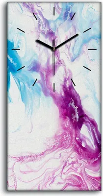 Produktbild von Wohnzimmer-Bild Leinwand Uhr Geräuschlos 30x60 Malerei Abstrakte Kunst - schwarze Hände