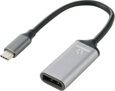 Produktbild von Renkforce USB-C® / DisplayPort Adapterkabel USB-C® Stecker, DisplayPort Buchse 0.15 m Schwarz RF-5397866 doppelt geschi