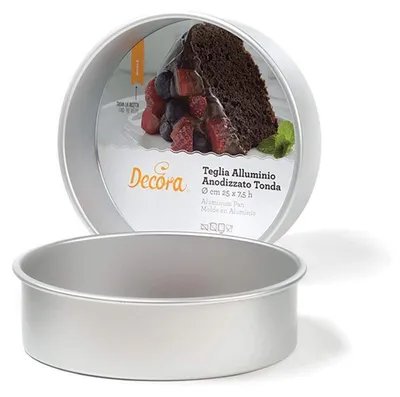 Produktbild von Decora, 0062624 Professionelle runde Backform Ø 30 x 7,5 h cm, Aus eloxiertem Al