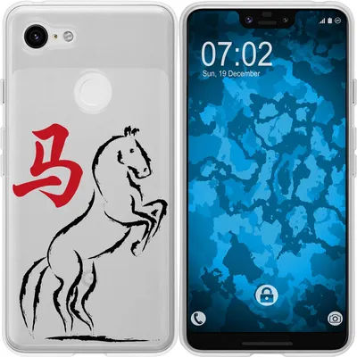 Produktbild von PhoneNatic Case kompatibel mit Google Pixel 3 XL Silikon-Hülle Tierkreis Chinesisch M7