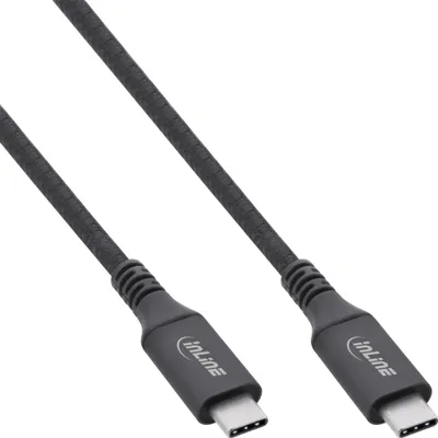 Image de InLine® 35906A Câble InLine® USB4, USB type-C mâle/mâle, noir, 0,5m