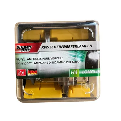 Produktbild von KFZ-Scheinwerferlampen Ultimate Speed H4 Longlife, 2-er Set