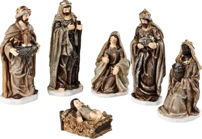 Productafbeelding van Kerstgroep poly 6 figuren multi KSD