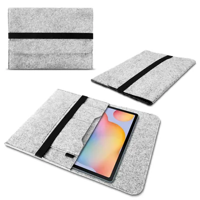Produktbild von Schutzhülle für Samsung Galaxy Tab S6 Lite Sleeve Tasche Hülle Filz Tablet CaseFarbe Filz Sleeve:Hell Grau