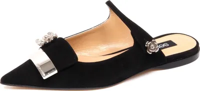 Produktbild von F0954 sandalo donna schwarz SERGIO ROSSI scarpe Wildlederschuh Frau
