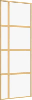 Obrázok produktu pre vidaXL Posuvné dvere Golden 76x205 cm ESG číre sklo a hliník