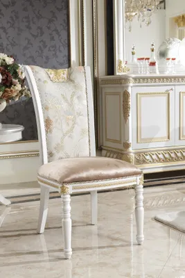 Produktbild von 4 Stühle Set Designer Esszimmer Holz Stuhl Garnitur E62 Antik Stil Barock Rokoko