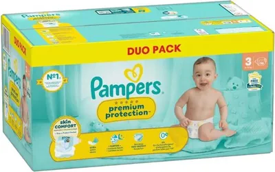 Produktbild von Pampers Pampers Premium Protection Windeln Größe 3 - 96 Stück - 6-10 kg - Weiß