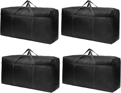 Produktbild von Umzugstaschen 98 l, 4 Stück, 85,5 x 26 x 44 cm, 600D Oxford Gewebe, mit Reißverschluss, für Kleidung