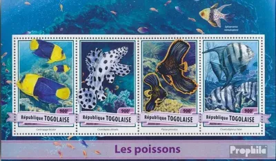 Produktbild von Briefmarken Togo 2017 Mi 7944-7947 Kleinbogen (kompl. Ausgabe) postfrisch Fische