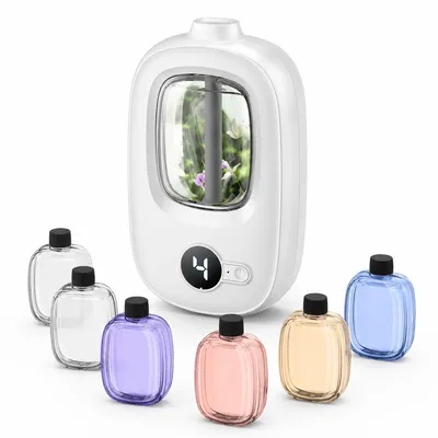 Produktbild von Elektrischer Duftspender Wand mit LED Display, 4 Stufen Aroma Diffuser, USB Akku 1500mAh, leiser Raumduft für 31–40㎡ mit 6 ätherischen Ölen