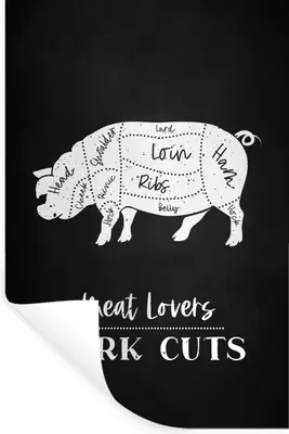 Produktbild von MuchoWow® Wandtattoo Wandsticker Wandaufkleber Fleisch - Schwein - Fleischer 60x90 cm Selbstklebend und Repositionierbar - Sticker - Dekorfolie