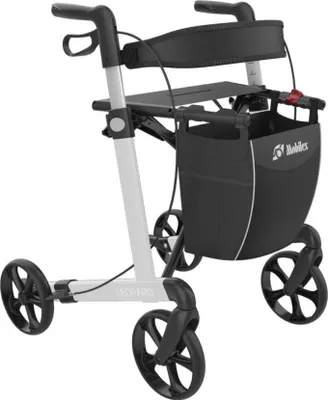 Produktbild von Leichtgewichtrollator Leopard Mobilex, faltbarer Rollator Platinsilber