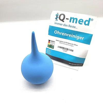 Produktbild von iQ-med Ohrenreiniger 200ml | Ohrenschmalzentferner aus medizinischem Silikon | Ohrendusche