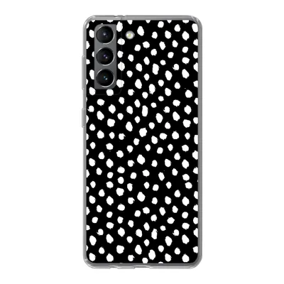 Produktbild von MuchoWow® Handyhülle Schutzhülle Hülle für Samsung Galaxy S21 Polka dots - Schwarz - Weiß Silikon Softcase Handy Hülle - Softcase