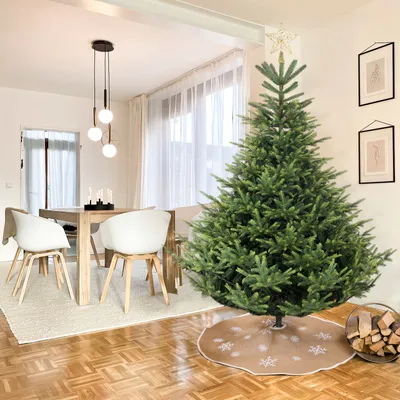 Produktbild von Salcar Künstlicher Weihnachtsbaum 180/210 cm Tannenbaum echt Spritzguss aus PE & PVC mit Metallständer