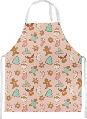 Produktbild von Kochschürze Für Kinder, Jungen und Mädchen, Schürze mit Klettverschluss, Weihnachten, Wintersocken [099]