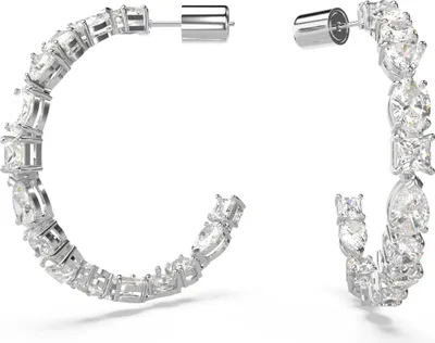 Produktbild von Swarovski Uni Mesmera Creolen Weiß Rhodiniert 5672834