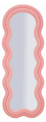 Immagine prodotto di Specchio da parete con cornice a forma di orsetto rosa, dimensioni 60x4x160 cm