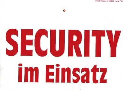 Produktbild von Hinweisschild - Warnschild - SECURITY im Einsatz - Gr. 20 x 15 cm - 307750