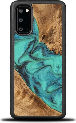 Produktbild von Holzhülle Bewood Unique - Turquoise für Galaxy S20