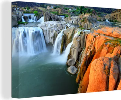 Produktbild von OneMillionCanvasses® - Leinwandbilder - 140x90 cm, Alle Schoschonenfälle, Wandbilder Kunstdruck Wanddekoration - Foto auf Leinwand - Gemälde auf Holzrahmen